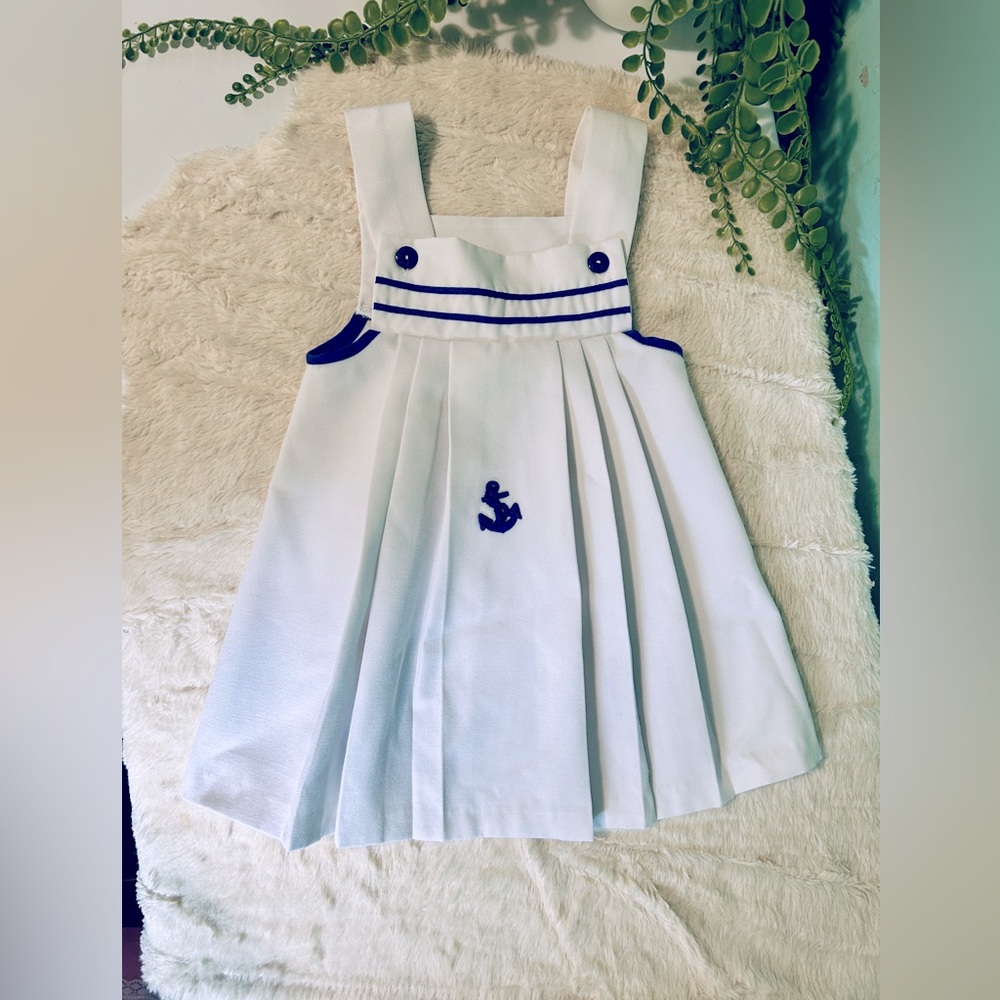 Vintage child’s sailor bib dress sz 3x